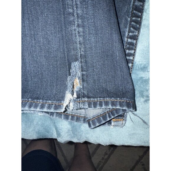 True Religion Jeans Mens 31 Billy Bootcut Flap Pocket Blue Denim (Actual 33x33) - Picture 7 of 14